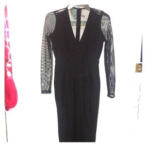 Black Mesh Jumpsuit